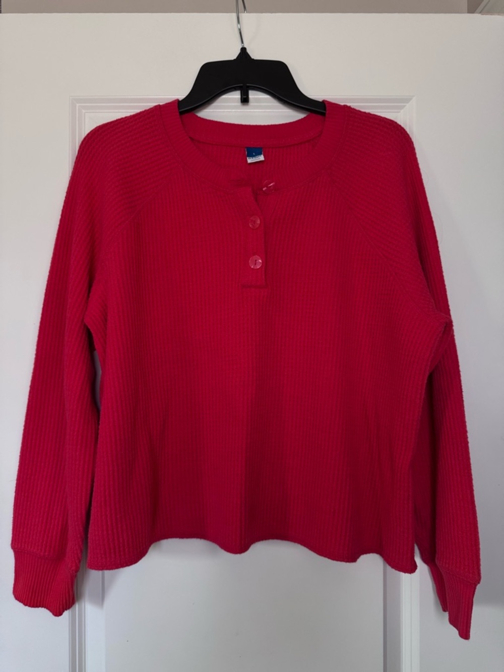 Womens Red Long Sleeve Top